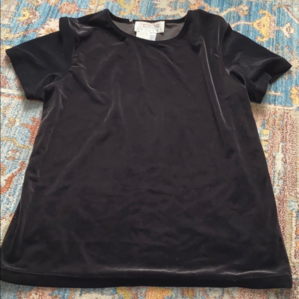 Talbots Vintage Black Velvet Tee